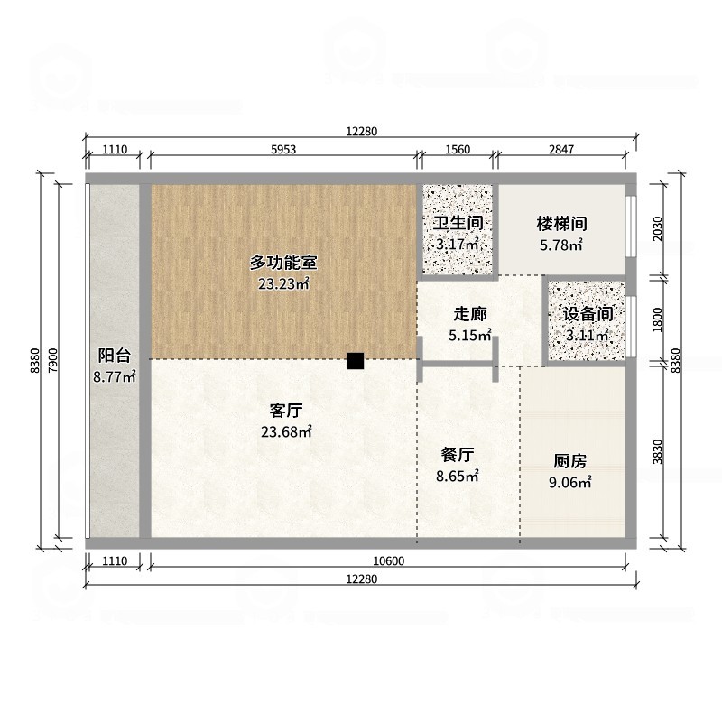 张岩-鹿鸣湾复式楼美式田园-户型图概览