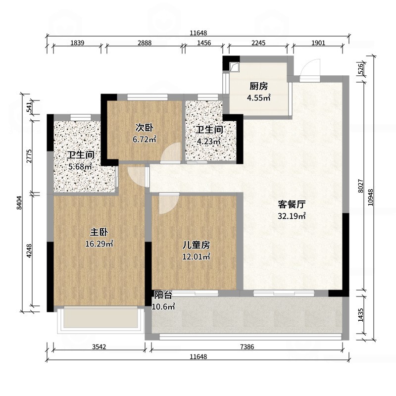 胡莹yBHB-浙江建设技师学院-胡莹-户型图概览