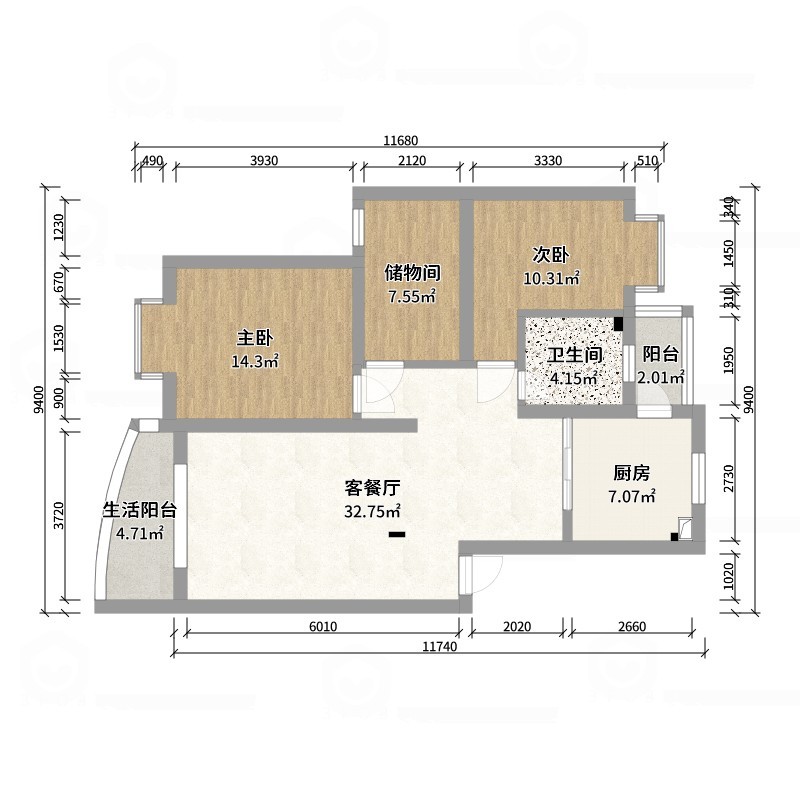 183****5716CCDp-春天之湖1-204-户型图概览