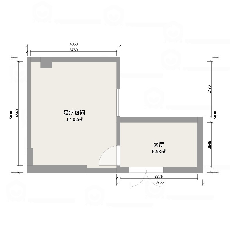 李林-足疗店29㎡-户型图概览