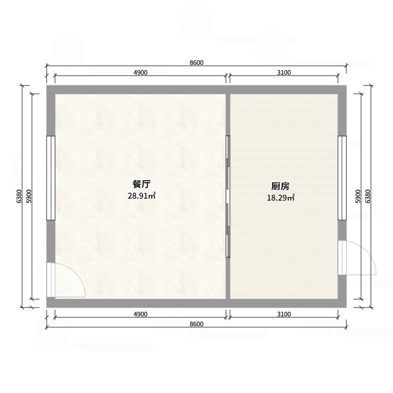 孙有权-『2025-11』55平丨新中式自建房餐厅+厨房-户型图概览