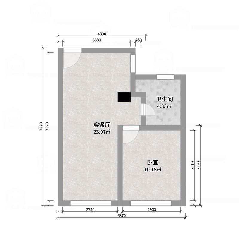 艺雅丽-65平原木现代简约 -户型图概览