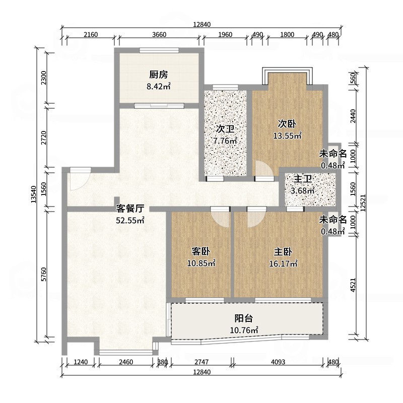厙厾-138㎡3室-户型图概览