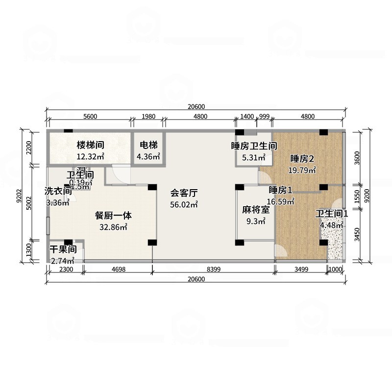 神马云在线-自建房。复式-户型图概览