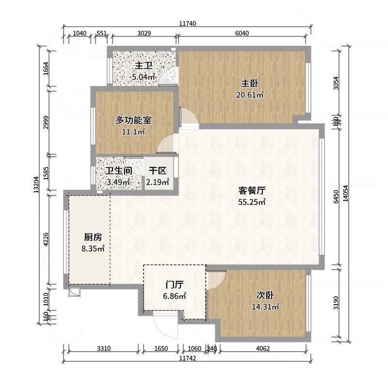 点点设计.-黑白极简·暗调浪漫-户型图概览