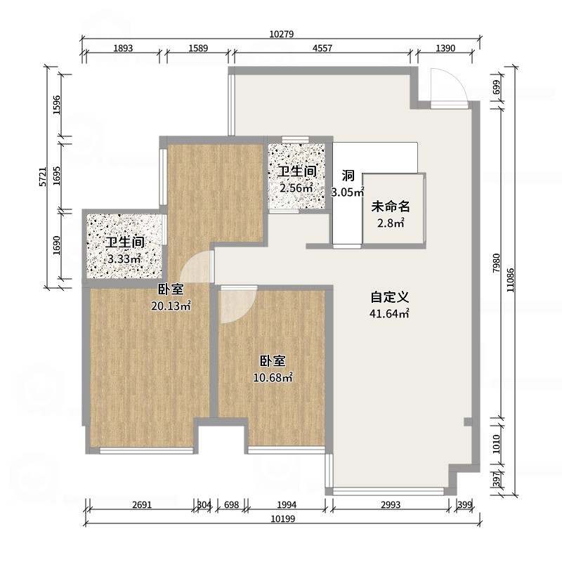 壹诺设计工作室-现代简约-户型图概览