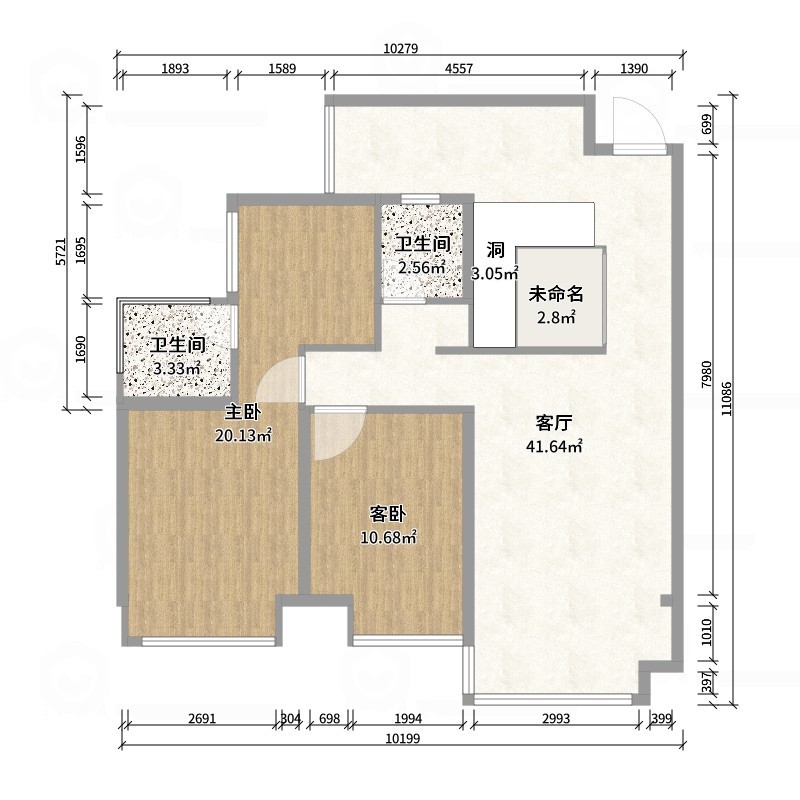 壹诺设计工作室-现代简约-户型图概览