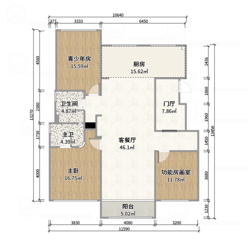 点点设计.-品质轻奢·艺术与品质的家-户型图概览
