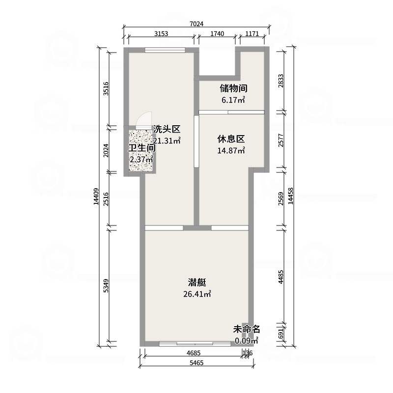 大腹婆-主流理发店-户型图概览