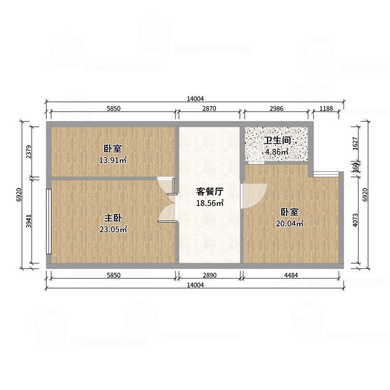 孙有权-『2025-10』23平丨法式卧室-户型图概览