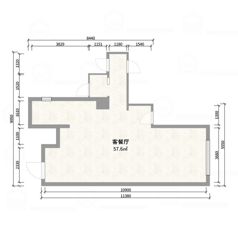 沈阳设计师麦粒-保利大都会|蓝色鞋柜+可可蛋奶-户型图概览
