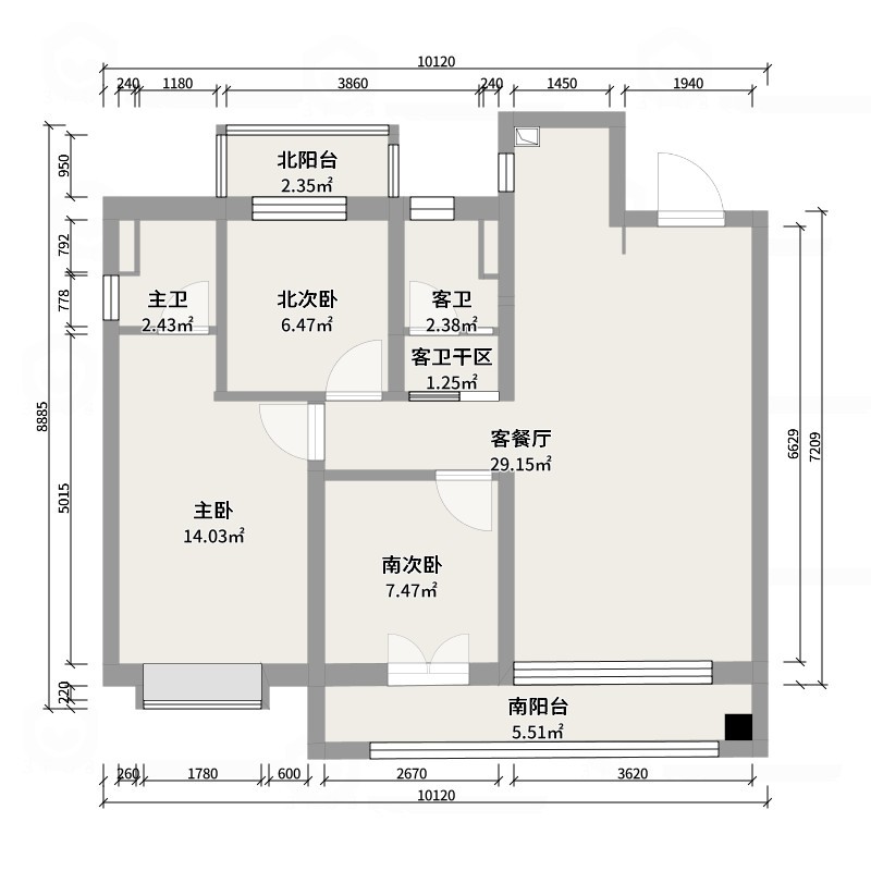 李磊-花溪镜园-户型图概览