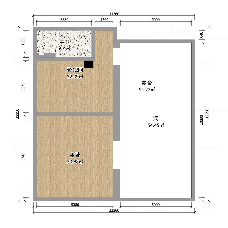 TS33333-福州万科城199㎡2室-户型图概览