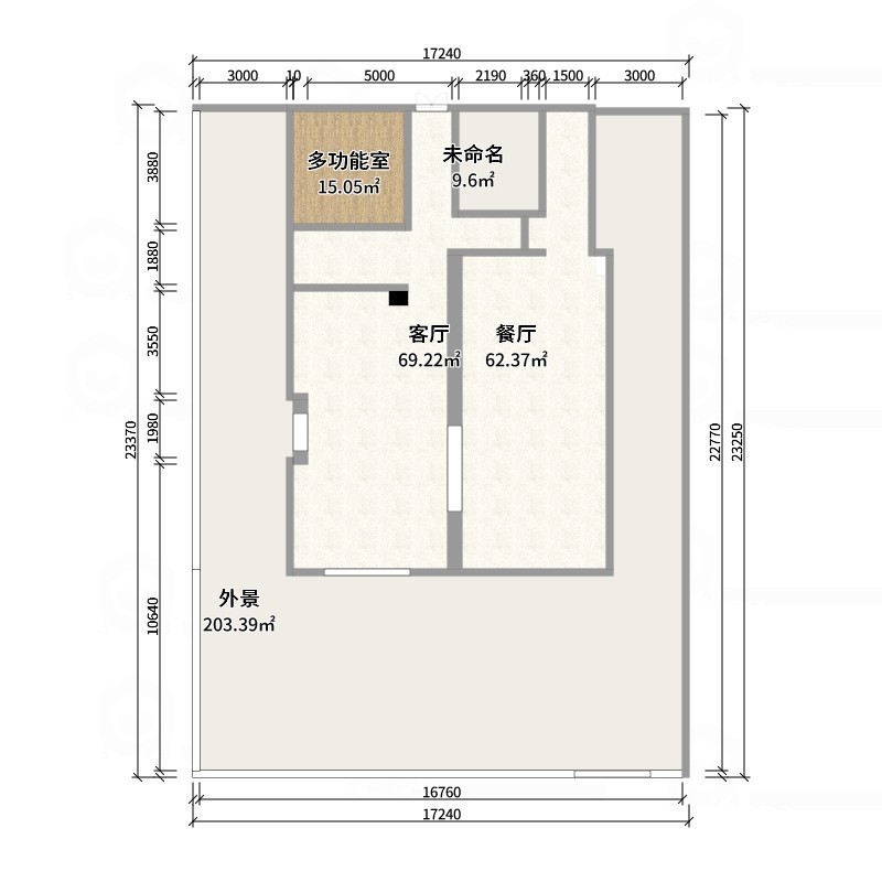 TS33333-福州万科城199㎡2室-户型图概览