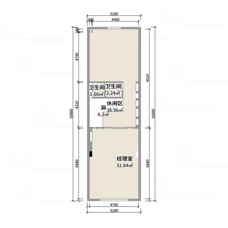 庄育霖-175平复式新中式办公室设计-户型图概览