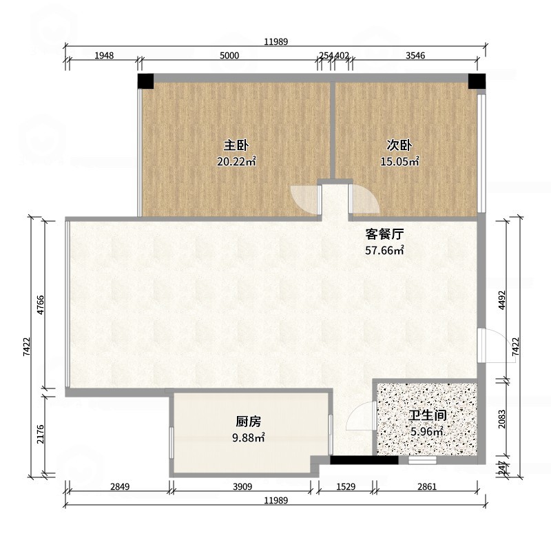 杨新雨tQPY-新中式121㎡2室-户型图概览
