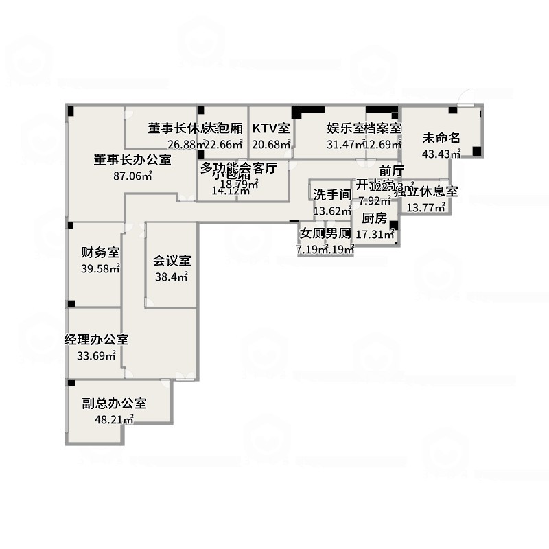 哈密*室内*设计-项目部-户型图概览