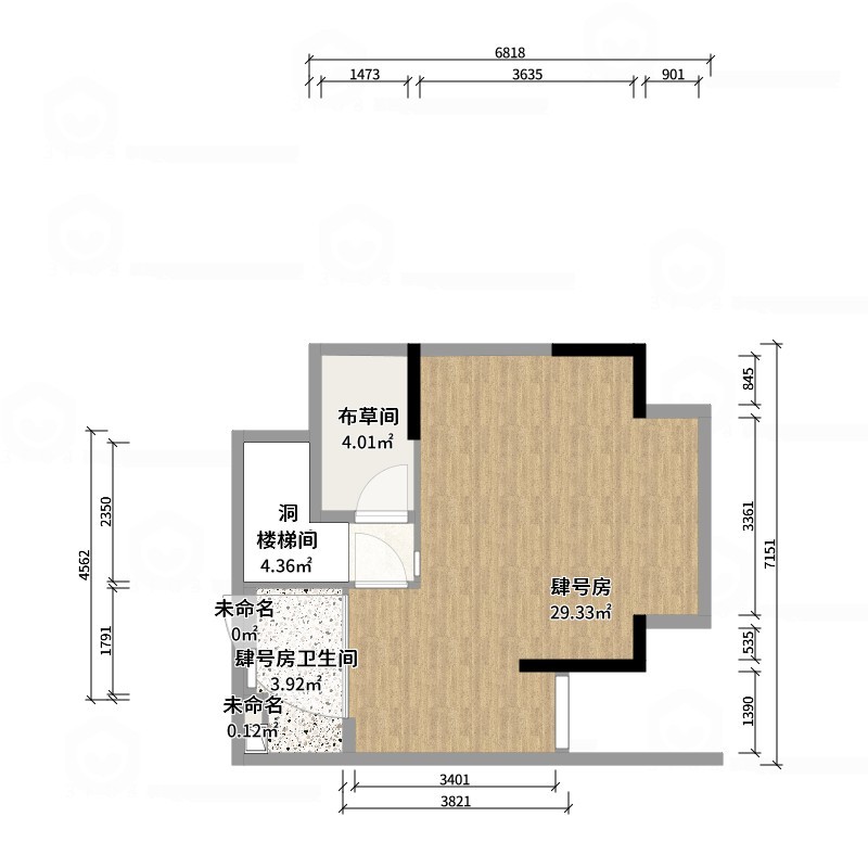 熬暖酱-重庆东和湾中古民宿-户型图概览