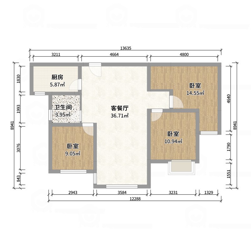 朝阳首府户型图图片