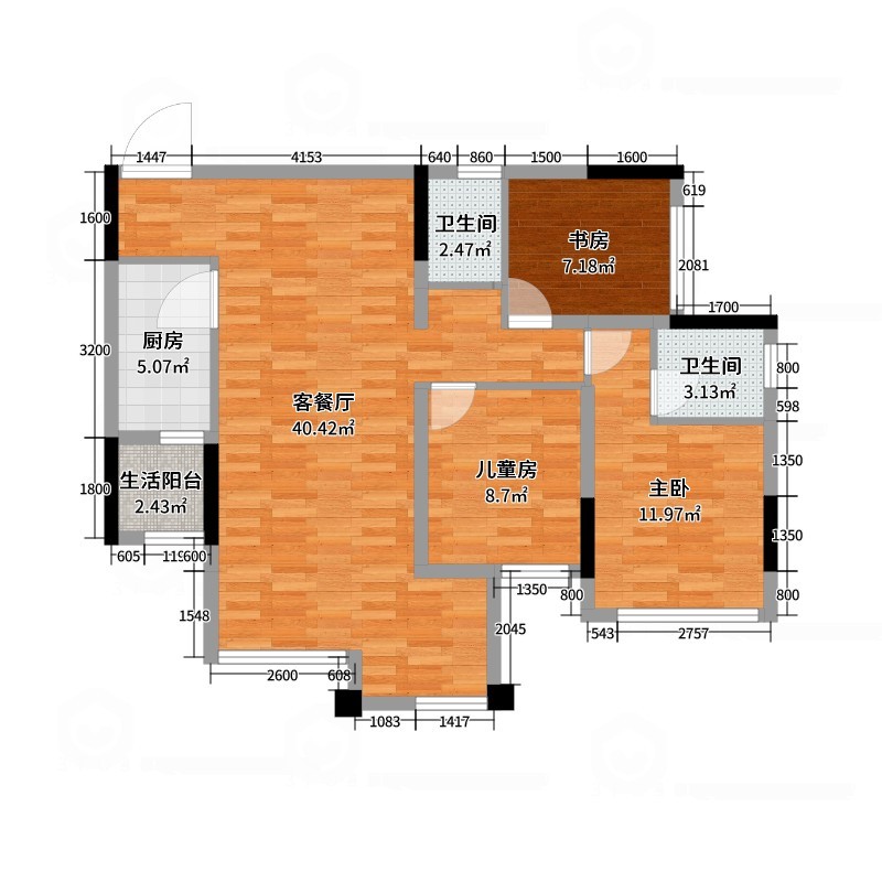 美宅玲子-美宅玲子 | 返璞归真侘寂风三居108平-户型图概览