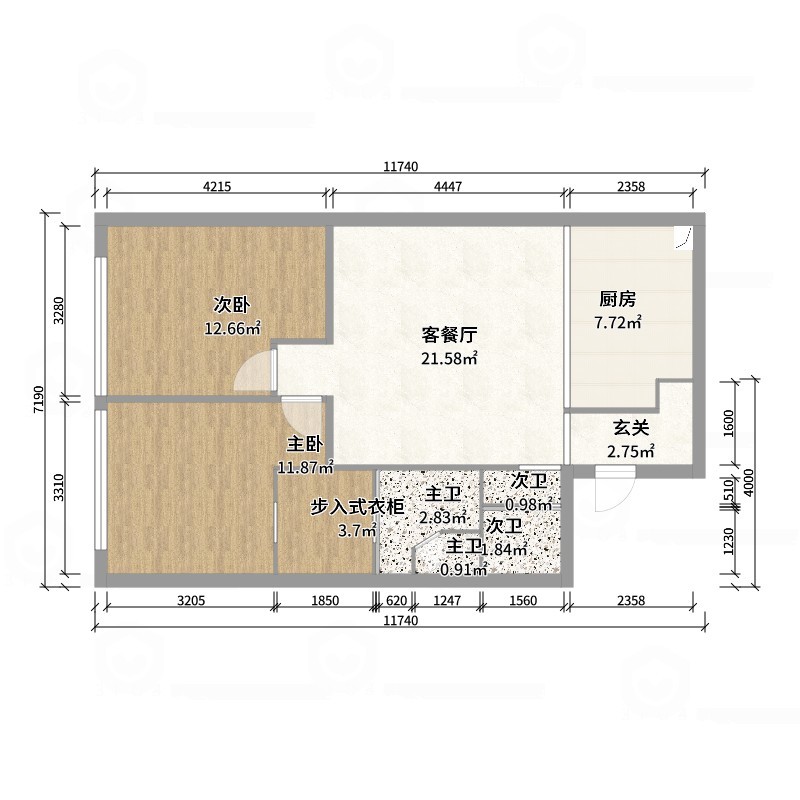 北京阿玛尼公寓户型图图片