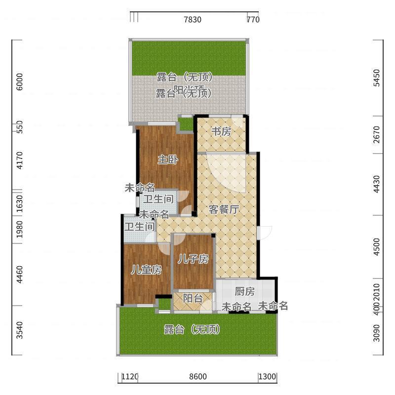 朱晨希-【轻奢混搭】欧洲城全屋设计-户型图概览