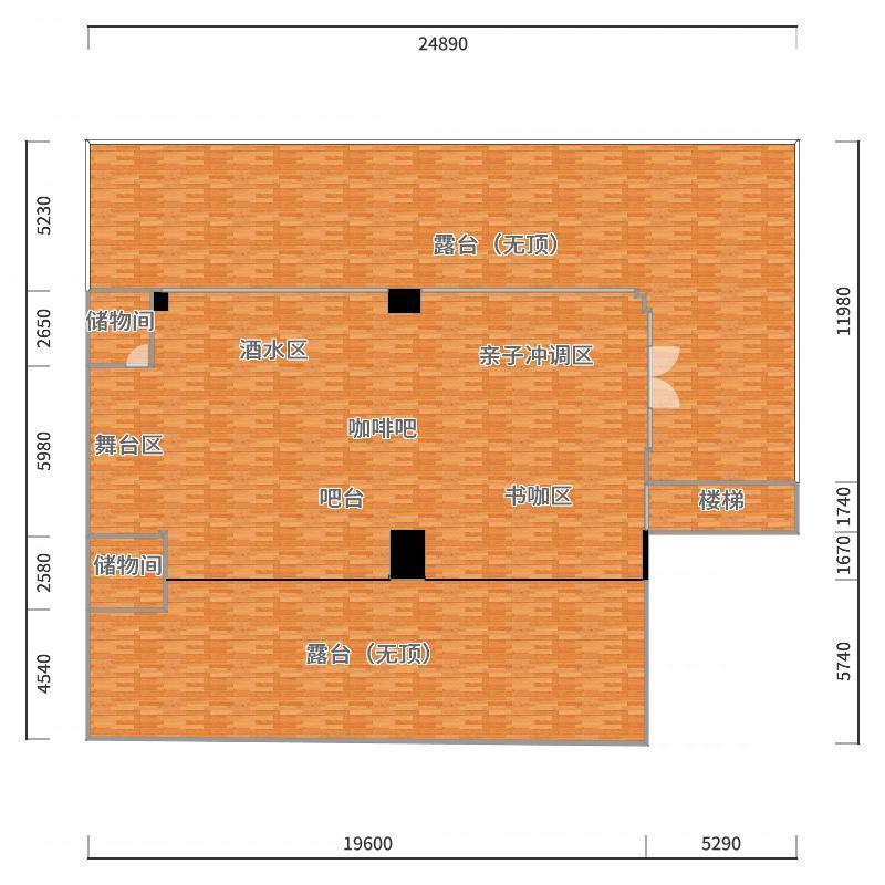 张福梅-上岛咖啡酒吧-户型图概览