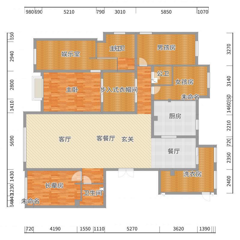 张福梅-现代轻奢风||水木春城-户型图概览