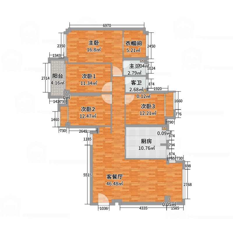 湛智华-工装民宿158平4房-户型图概览