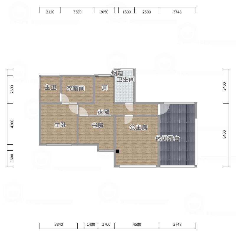 北宸空間設計-【浮生·若梦】260平法式轻奢-户型图概览