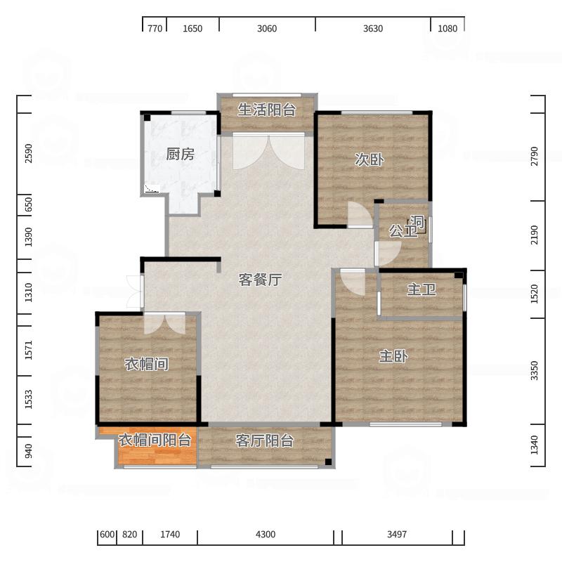 言色设计Lane-Pattern美式复古-户型图概览