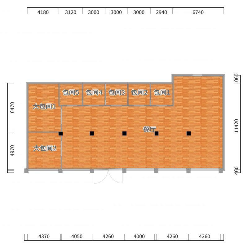 李英平-366方工装火锅店-户型图概览