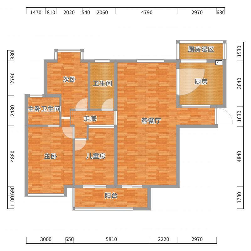 宋毅-174方新中式三居-户型图概览