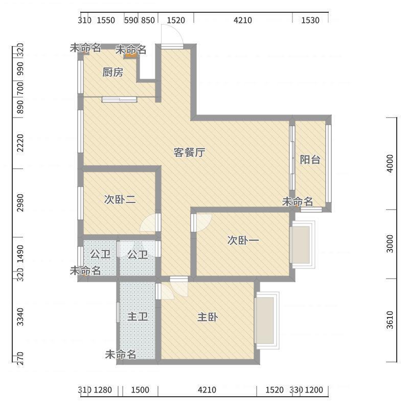 李立猛-新中式三居室-户型图概览