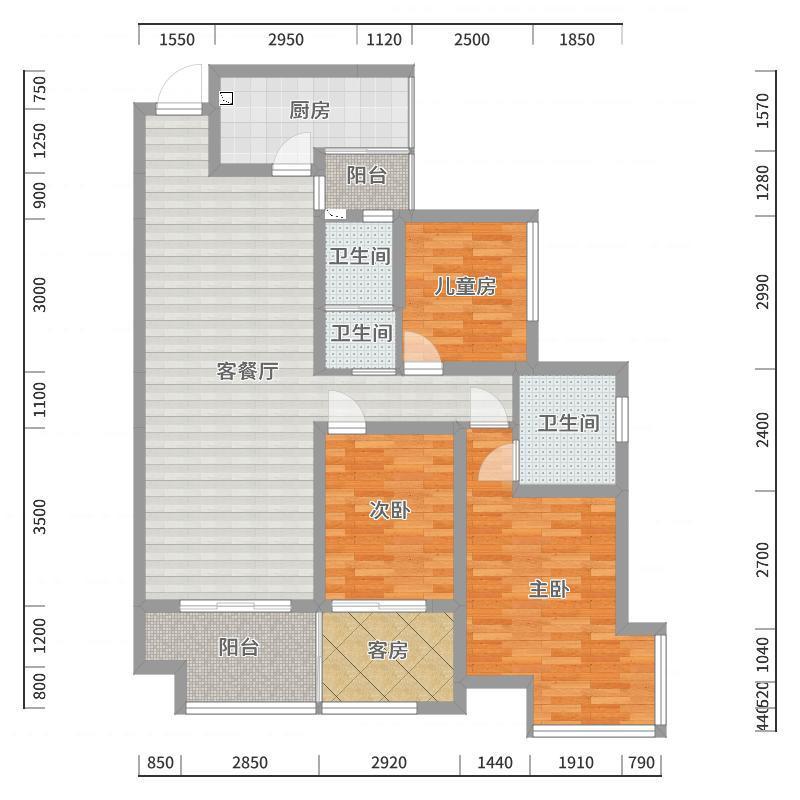 郑宇阳-北欧风格|柔时光-户型图概览