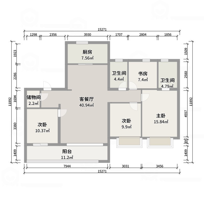 杨淳淳-《叁禾一境》翠揽云境136㎡4室装修效果图