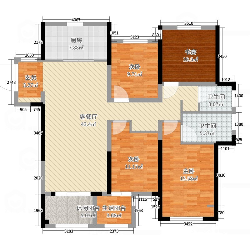 郑地美景东望140平方--姚婷婷老师方案-副本