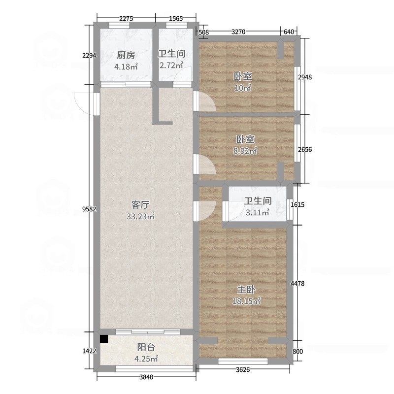 碧桂园时代城115户型-副本