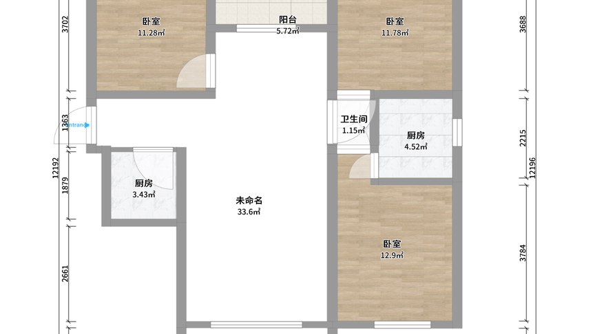 兰迪家具全屋定制-全彩平面图装修效果图