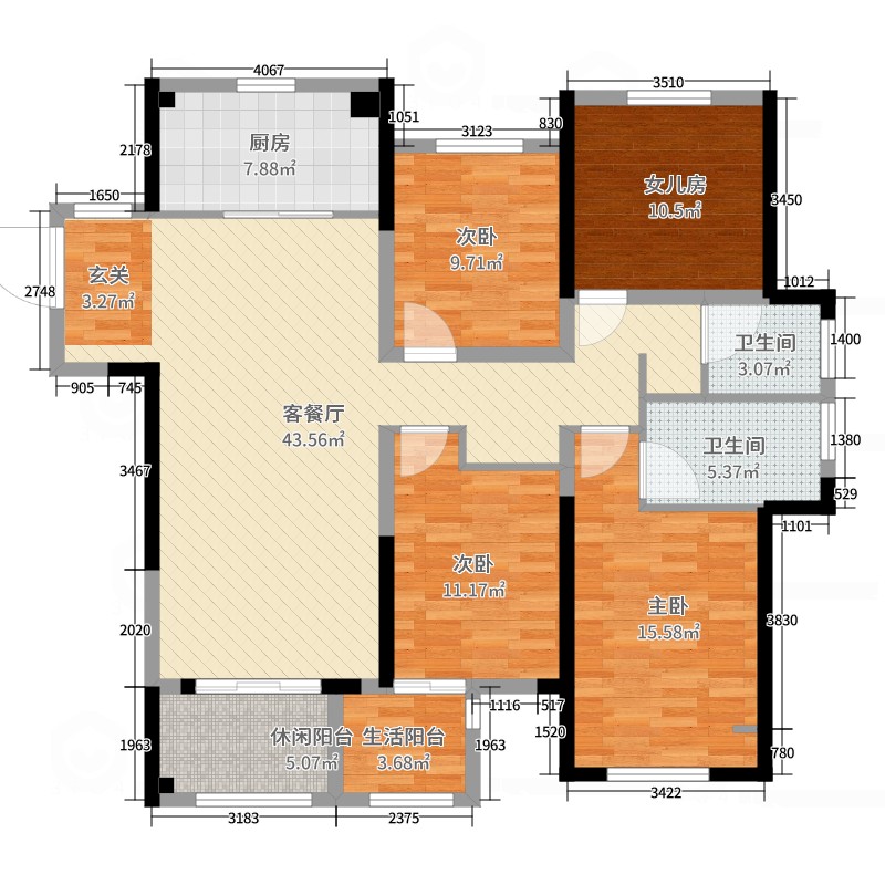 郑地美景东望140平方-杨闯老师现代方案-副本
