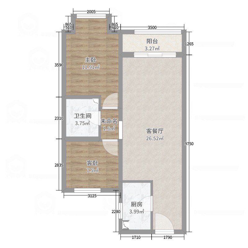 紫云府-36-503二室轻奢