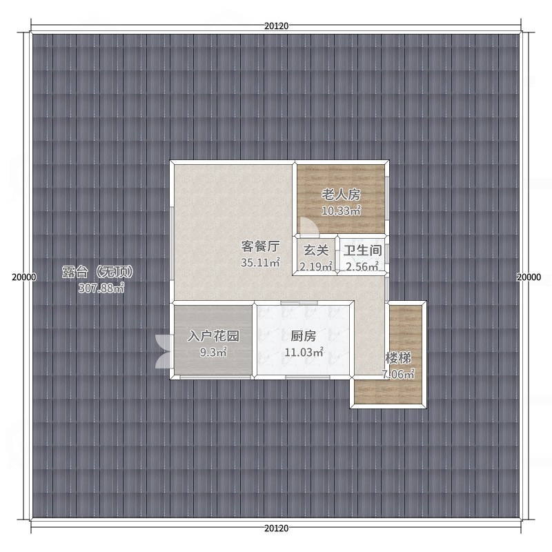 亚露玛斯-81方自建房装修效果图