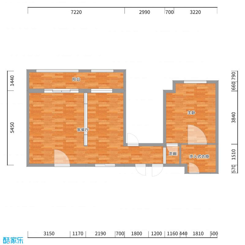 李振洋-92㎡现代中式一居-户型图概览
