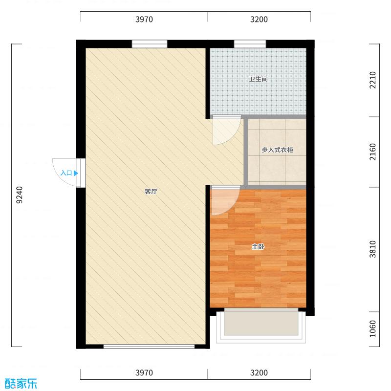 薛風-北欧工业风一居室-户型图概览